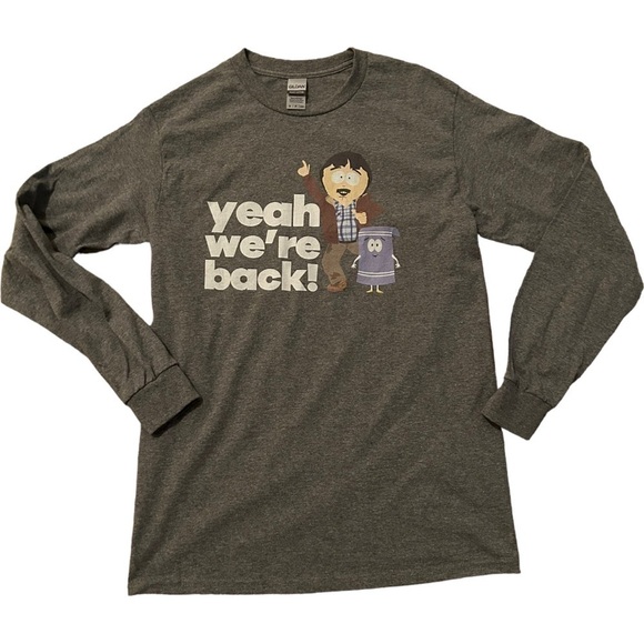 SOUTH PARK TOWELIE & RANDY WE'RE BACK ADULT LONG SLEEVE T-SHIRT - Picture 4 of 7